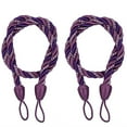 thumbnail image 1 of EGYMEN 2PC Curtain Tiebacks, Decorative Window Tie Ropes for Drapes, Classical Curtain Holdbacks, Nautical Style Curtain Fasteners(Purple), 1 of 5