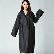 EGYMEN 3.6Ft Reusable EVA Raincoat, Lightweight Portable Rain Cape, Waterproof Outdoor Rain Poncho with Hood, Transparent Full-Length Rainwear for Camping, Hiking & Travel