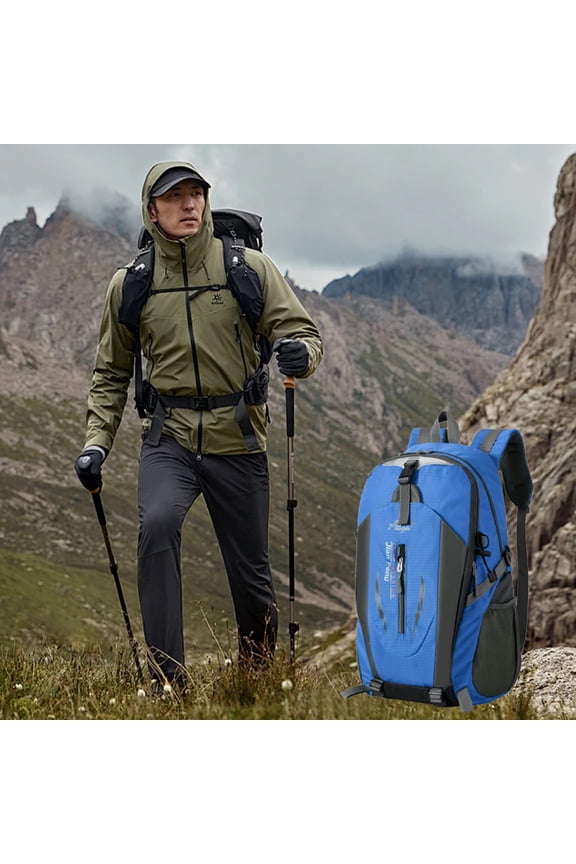 30L Hiking Backpack, Compact Lightweight Travel Pack, Foldable Daypack for Outdoor Adventures, Ultralight Rucksack for Camping and Day Trips(Blue)