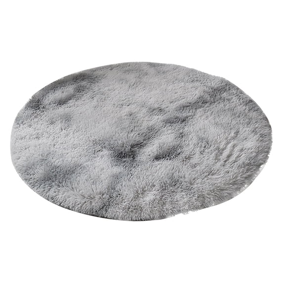EGYMEN 32" Tie-Dyed Purple Blue Area Rug, Soft Round Rug for Girls Bedroom, Non-Slip Fuzzy Carpet for Kids Room, Cozy Dorm Room Rug, Cute Nursery Decor, High-Density Padding Floor Mat