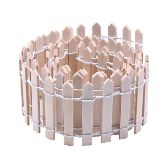 EGYMEN 36" Micro Landscape Fence, Dollhouse Gardening Decorative Fence, Succulent Wooden Fence Ornament, 5x90cm Exquisite Design for Indoor Outdoor Use