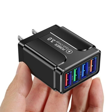 EGYMEN 4-Port Quick Charge 3.0 USB Hub Wall Charger - Fast 3.5A Power Adapter, Multiple Device Protection, US Plug, Portable for Home & Travel