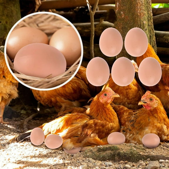EGYMEN 5 Pcs Faux Eggs, Realistic Plastic Eggs For Easter Decor, Dummy Eggs For Crafting Projects, Lifelike Props For Photography