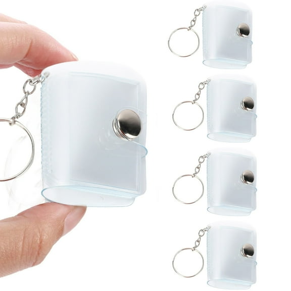 EGYMEN 5Pc 1 Inch Mini Photo Albumwith A Keychain, Ideal For Storing Small-Sized Pictures, Suitable For Weddings, Anniversaries, Birthdays, And Valentine'S Day