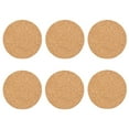 thumbnail image 1 of EGYMEN 6PC Cork Coasters, Decorative Drink Mats for Tea and Coffee, Round Beverage Placemats for Furniture Protection, Heat-Resistant Cup Holders(6PC), 1 of 5