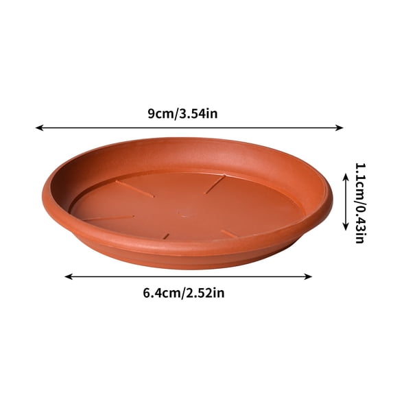 EGYMEN 6PC Plastic Flower Pot Tray, Durable Thickened Flower Pot Base, Round Flower Pot Saucer, Circular Flower Pot Bottom Dish(S)