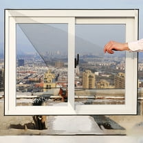 EGYMEN Adjustable Window Screen, DIY Mesh for House Windows, Customizable Window Screen with White Frames, Easy Install & Maintain Window Covering