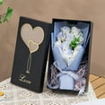 thumbnail image 1 of EGYMEN Artificial Flower Gift, Elegant Mother'S Day Floral Arrangement, Lifelike Decorative Blossom, Sophisticated Gift Boxed Bouquet(Blue), 1 of 6