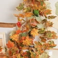 thumbnail image 1 of EGYMEN Artificial Maple Leaf Garland, Decorative Fall Leaf Vine for Home Décor, Faux Rattan Fall Decoration, Indoor Hanging Maple Leaf Wreath for Parties and Festivals, 1 of 6
