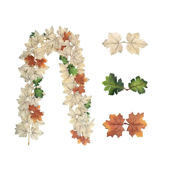 EGYMEN Artificial Maple Leaf Vine, Simulation Maple Leaf Garland for Decorations, Faux Maple Leaf Creeper for Halloween Atmosphere