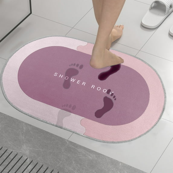 EGYMEN Bath Rug, Super Absorbent Quick Dry Backing Non Slip Washable Bathroom Floor Mats