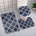 thumbnail image 1 of EGYMEN Bathroom Rug Mat Set 3 Piece, Microfiber Shaggy Bath Set, Non-Slip Ultra Soft Carpet Mats, Absorbent with U-Shaped Toilet for Bathroom, Tub, Shower, 1 of 7