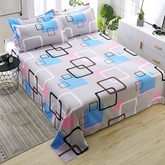 EGYMEN Bedding Set, Soft and Breathable Bed Sheet Set with 2 Pillowcases, Comfortable Polyester Bedding for All Seasons, Easy Care and Classic Style