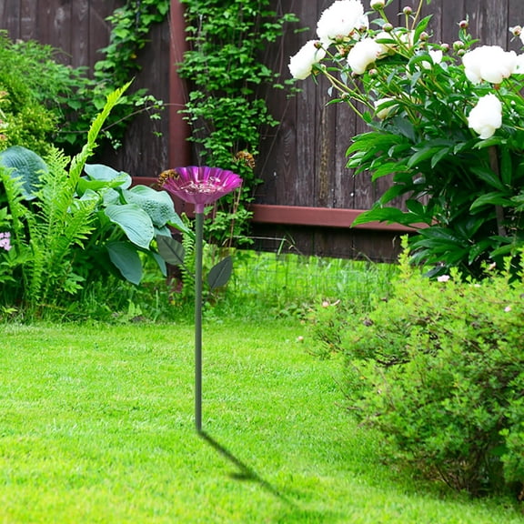 EGYMEN Bee Insect Drinker, Metal Flower Shape Feeder, Garden Pollinator Water Source, Compact Bee Drinking Station