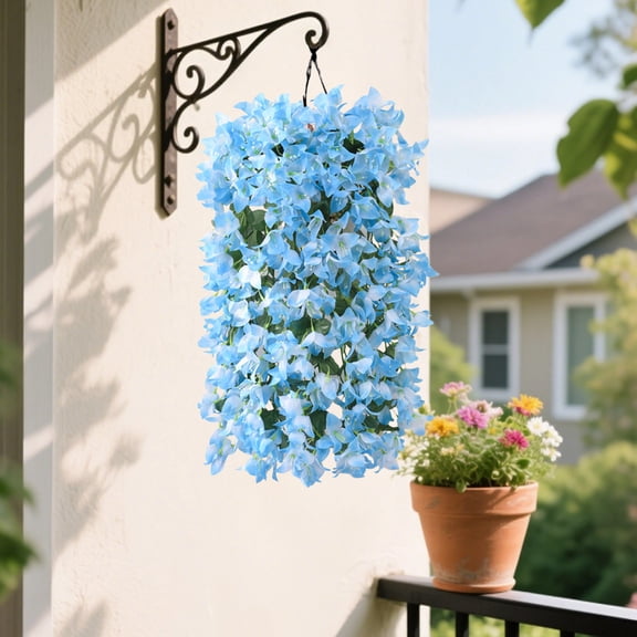 EGYMEN Bougainvillea Flower, Realistic Artificial Bougainvillea Vines for Outdoor Decor, Faux Bougainvillea Hanging Plants for Garden and Patio