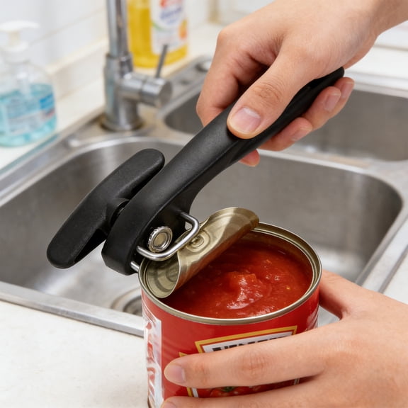 EGYMEN Can Opener, Multifunctional Manual Can Opener with Ergonomic Design, Strong Cutting Kitchen Tool, Practical Manual Jar Opener for Cooking and Camping
