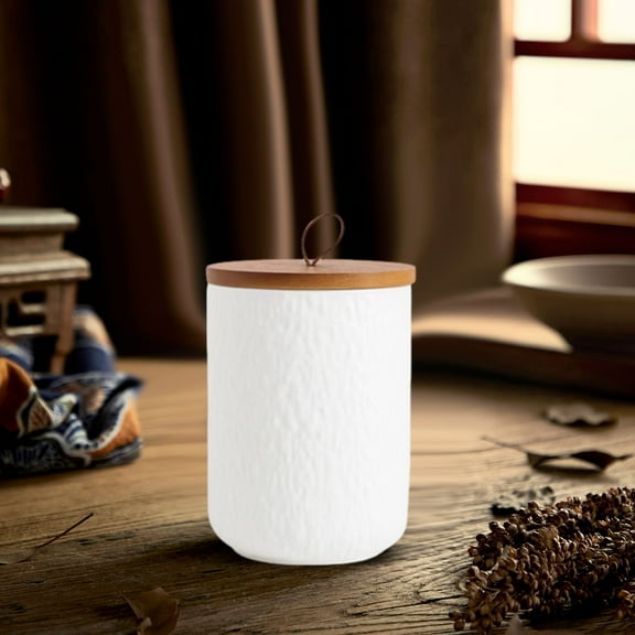 EGYMEN Ceramic Storage Jar, Sealed Ceramic Food Container for Tea and Coffee, High-Quality Kitchen Canister for Grains, Durable Ceramic Storage Pot for Pantry Essentials