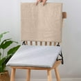 thumbnail image 1 of EGYMEN Chair Linen Cushion, 16"x16" Non-Slip Indoor Seat Mat, Home Office Dining Chair Pad with Ties, Easy-to-Clean Flax Fabric, 1 Piece, 1 of 6