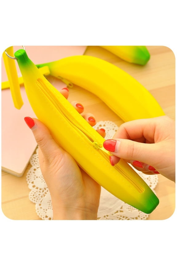 Children's Coin Purse, Soft Jelly Key Holder with Unique Banana Shape, Compact Key Storage Bag for Easy Carry, Versatile Keychain Wallet for Keys and Small Essentials