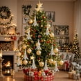 thumbnail image 1 of EGYMEN Christmas Sequin Bow Ornament, Festive Acrylic Pendant For Holiday Decoration, Clear Crystal Hanging Decoration For Christmas Tree, 1 of 6