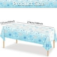 thumbnail image 1 of EGYMEN Christmas Tablecloth, Festive Holiday Table Cover with Snowflake Design, Disposable Christmas Party Decoration, Waterproof and Reusable Table Protector for Family Gatherings(Blue), 1 of 5