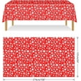 thumbnail image 1 of EGYMEN Christmas Tablecloth, Festive Holiday Table Cover with Snowflake Design, Disposable Christmas Party Decoration, Waterproof and Reusable Table Protector for Family Gatherings(Red), 1 of 6