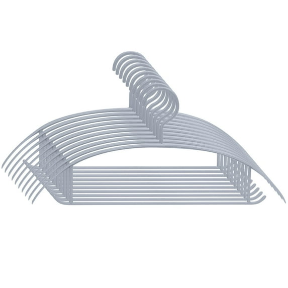 EGYMEN Clothes Hanger 10 Pieces, Sweater Hangers No Shoulder Bump, Heavy Duty Coat Hangers for Closet, Non Slip Hangers for Sweaters,Suits,Dresses,Jackets,Pants,Shirt(Gray)
