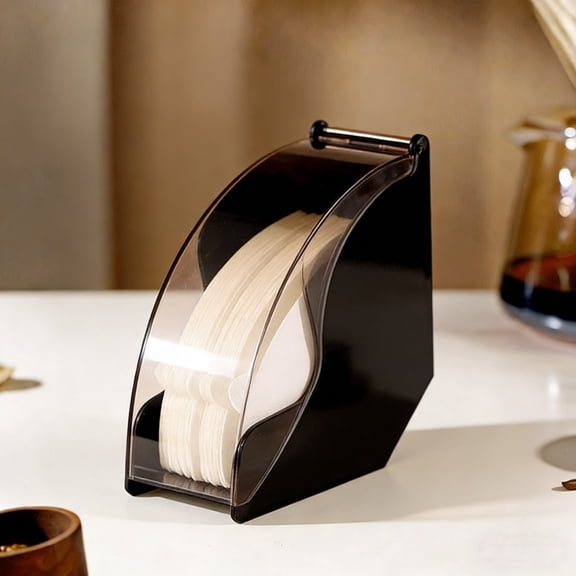 EGYMEN Coffee Filter Holder, Acrylic Coffee Filter Storage Box for Pour-over Brewing, Stylish Coffee Filter Organizer, Modern Coffee Filter Paper Dispenser