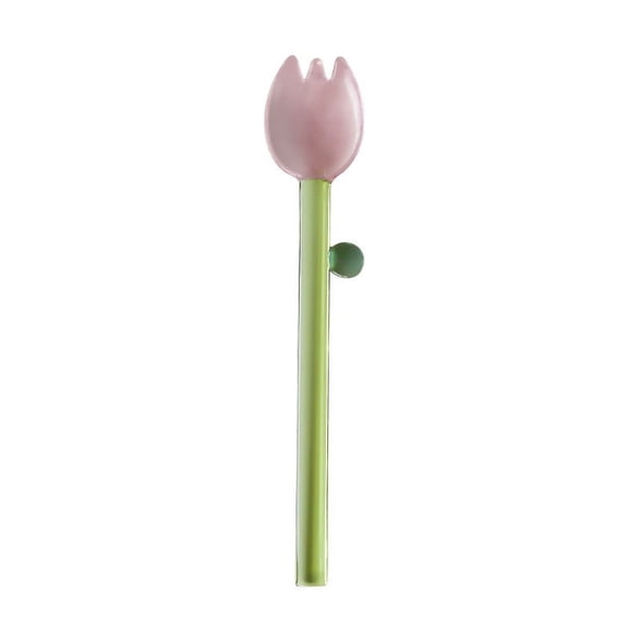 EGYMEN Colorful Glass Stirring Rods, Cute Cocktail Sticks, Drink Mixing Stirrers, High-Quality Beverage Stirring Sticks, Durable Cocktail Stir Sticks, Fun Party Drink Accessories (Pink)
