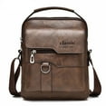 thumbnail image 1 of EGYMEN Crossbody Bag, Men's Vintage Leather Shoulder Bag, Casual Leather Satchel for Men, Hand Business Bag for Daily Use(Coffee), 1 of 4