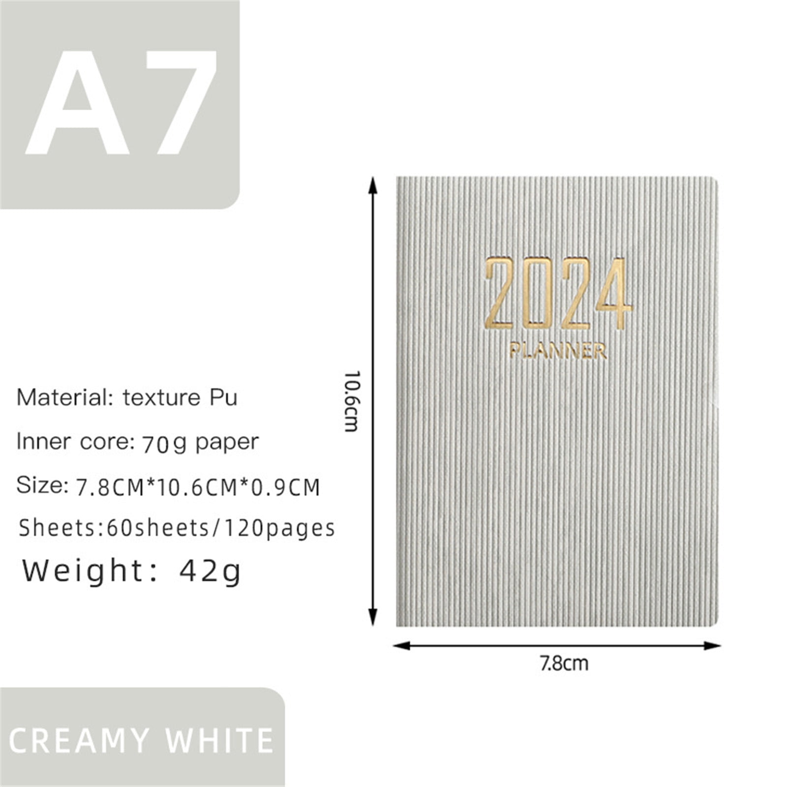 EGYMEN Daily Task Planner 2024 Pocket Calendar Weekly Planner Notebook ...