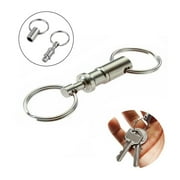 EGYMEN Detachable Keychain, Quick Release Key Ring, Two-Part Removable Key Ring, Pull Apart Key Holder