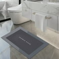 thumbnail image 1 of EGYMEN Diatomaceous Bath Rug, 16"x24" Super Absorbent Quick Dry Rubber Backing Non Slip Washable Bathroom Floor Mats, Shower Rug for In Front of Bathtub, Modern Square Bathroom Mat, 1 of 9
