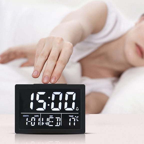 EGYMEN Digital Alarm Clock, LED Clock with USB Charger, Adjustable Brightness and Volume, Snooze Function, Digital Display for Bedroom Desk