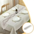 thumbnail image 1 of EGYMEN Elegant Dining Table Runner, 14x45 Inches, White Hollow Lace Table Cloth, Decorative Flower Table Cover, Home Festive Table Decoration, 1 of 6