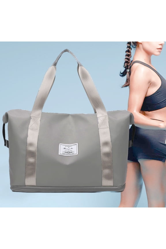 Expandable Travel Bag, Large Capacity Gym Duffle Bag for Sports and Weekend Trips, Lightweight Overnight Bag for Men and Women, Multipurpose Sports Tote Bag