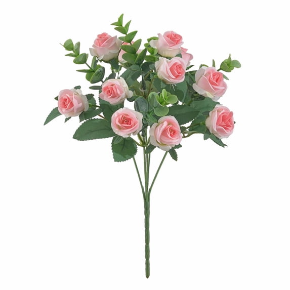 EGYMEN Fake Mini Rose Silk Artificial Maple Leaves, Faux Plants for Home Living Room Dining Decor, No Fade Resistant Artificial Maple Leaves Arrangements