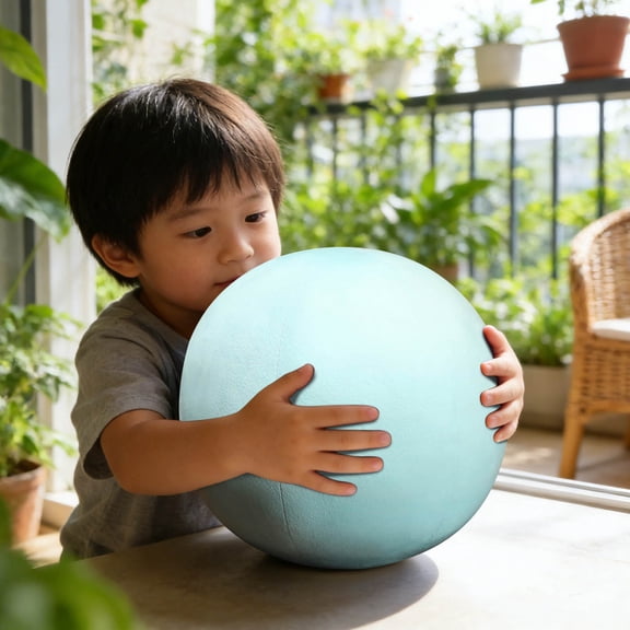 EGYMEN Faux Pillow Toy, Round Doll Plush Cushion, Children's Astronomy Education Model Pillow, Soft Space-Themed Pillow