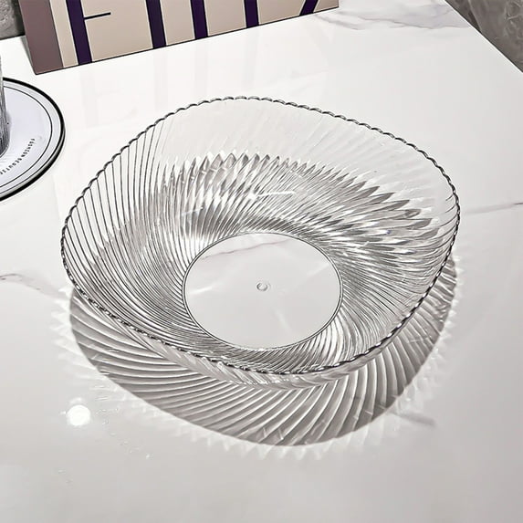 EGYMEN Fruit Tray, Snack Serving Platter, Candy Dish, Clear Display Stand for Living Room Coffee Table