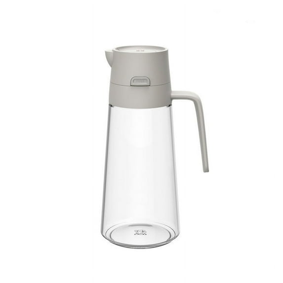 EGYMEN Glass Oil Dispenser, Automatic Pouring Oil Bottle with Lid, Kitchen Oil Container for Seasoning, Large Capacity Oil Jar for Cooking