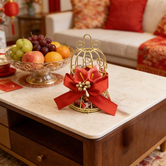 EGYMEN Golden Wedding Candy Box, European-style Decorative Tin Box, Elegant Iron Sweet Box, Multi-purpose Storage Container