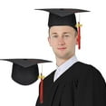 thumbnail image 1 of EGYMEN Graduation Cap, Bachelor's Degree Hat with Year Tassel, Mortarboard for Adults and Kids, Classic Matte Black Graduation Ceremony Party Photo Props, 1 of 6