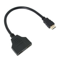 EGYMEN HDMI Splitter, 1 to 2 Dual Output HDMI Adapter, 2-Way HDMI Signal Splitter Cable, HDMI Distribution Cable for Connecting Two Displays