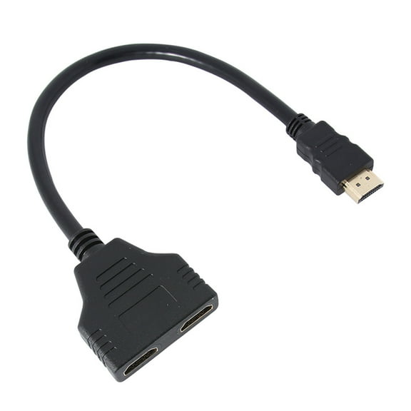 EGYMEN HDMI Splitter, 1 to 2 Dual Output HDMI Adapter, 2-Way HDMI Signal Splitter Cable, HDMI Distribution Cable for Connecting Two Displays