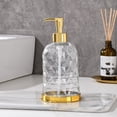 thumbnail image 1 of EGYMEN Hand Sanitizer Dispenser, Stylish Liquid Soap Dispenser for Bathroom and Kitchen, Refillable Soap Pump for Hand Wash and Lotion, Multi-Purpose Plastic Hand Soap Dispenser(Clear), 1 of 6
