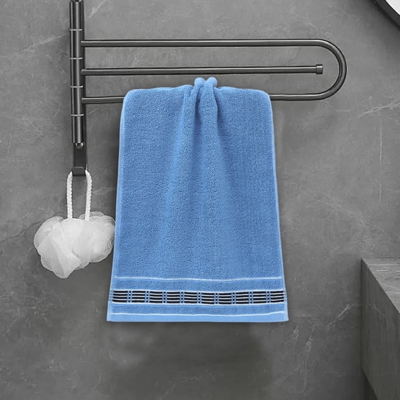 EGYMEN Hand Towels, Quick Drying Towels, Soft Absorbent Towels, Luxury Bath Towels, Multipurpose Towels, Spa Towels for Bathroom, Gym, Hotel, and Salon (Blue)