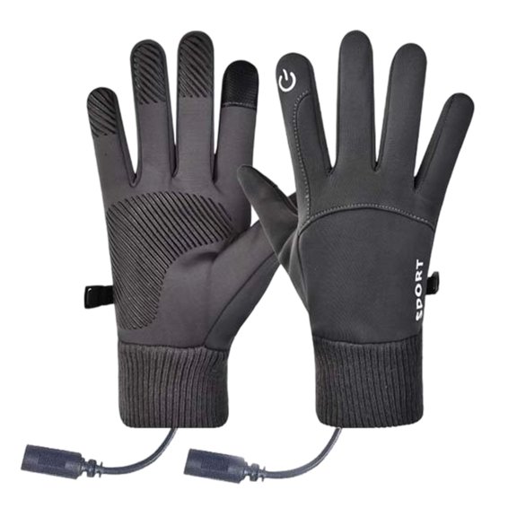 EGYMEN Heated Gloves, USB-Powered Thermal Mittens for Winter, Waterproof Touchscreen Gloves for Outdoor Activities, Insulated Cold Weather Handwear for Skiing and Hiking