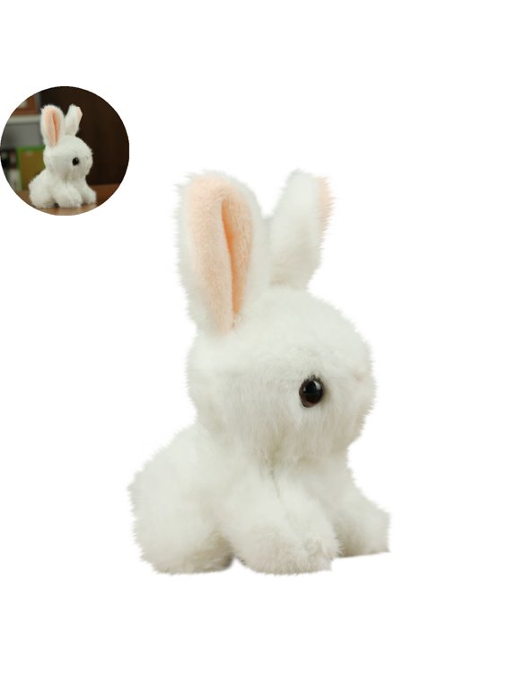 Imitation Bunny Pendant, Cute Bunny Doll Keychain, Easter Decoration, Soft Material, Multifunctional Gift (White)