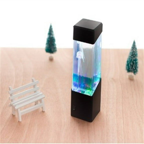EGYMEN Jellyfish Volcano Lamp, Aquarium LED Lights Night Table, 4 Types of Underwater World Soothing Lights, Flashing Jellyfish Lamp for Home or Gift