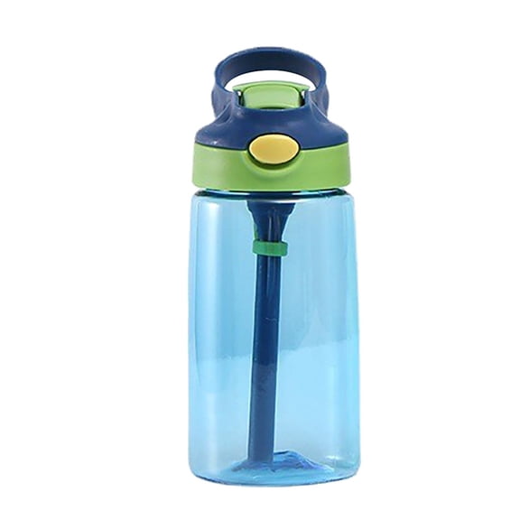 EGYMEN Kids Water Bottle with Straw, Leak-Proof Sports Bottle for Children, Portable 480ml Water Jug with Easy-Use Handle and Lid, Eco-Friendly Food Grade Plastic